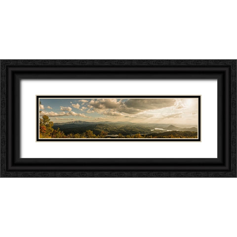 Ocoee Valley Pano 1 Black Ornate Wood Framed Art Print with Double Matting by Lee, Rachel
