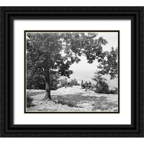 Point Park Visitors Early 1900s Black Ornate Wood Framed Art Print with Double Matting by Lee, Rachel