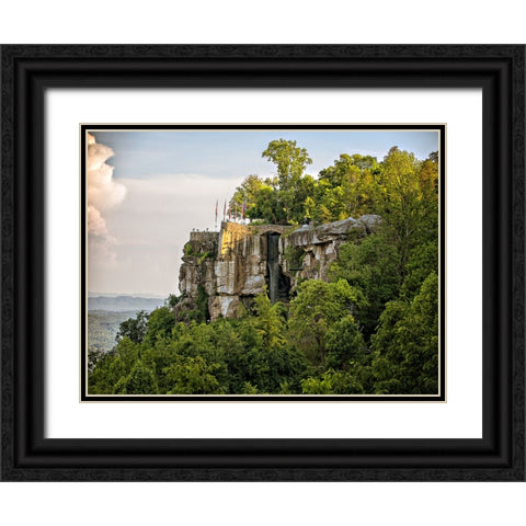 Rock City Falls Afternoon Black Ornate Wood Framed Art Print with Double Matting by Lee, Rachel