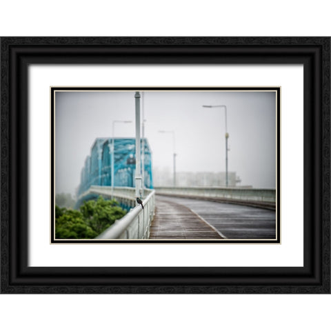 Scenic City 100 Black Ornate Wood Framed Art Print with Double Matting by Lee, Rachel