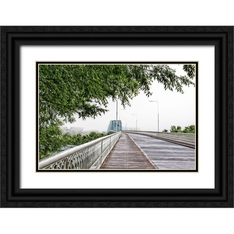 Scenic City 101 Black Ornate Wood Framed Art Print with Double Matting by Lee, Rachel