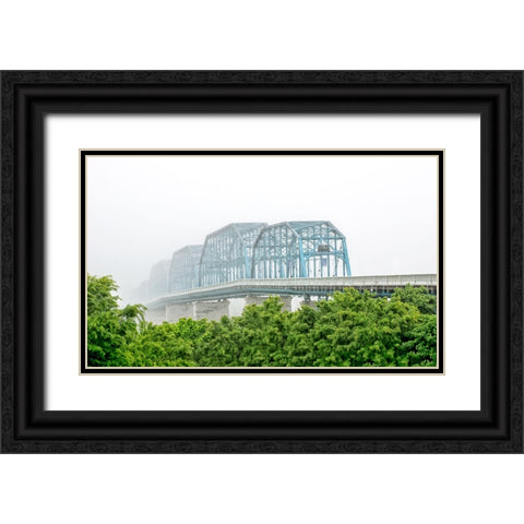 Scenic City 102 Black Ornate Wood Framed Art Print with Double Matting by Lee, Rachel