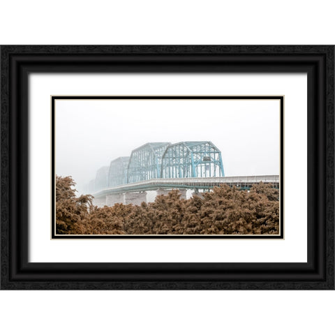 Scenic City 102 Custom Color Black Ornate Wood Framed Art Print with Double Matting by Lee, Rachel