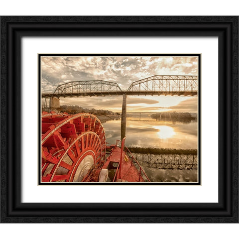 Scenic City 106 Black Ornate Wood Framed Art Print with Double Matting by Lee, Rachel