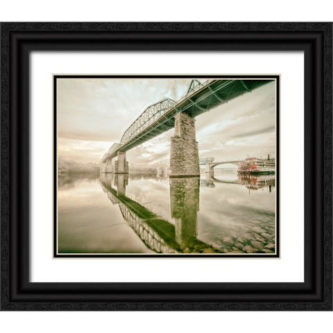 Scenic City 113 Black Ornate Wood Framed Art Print with Double Matting by Lee, Rachel
