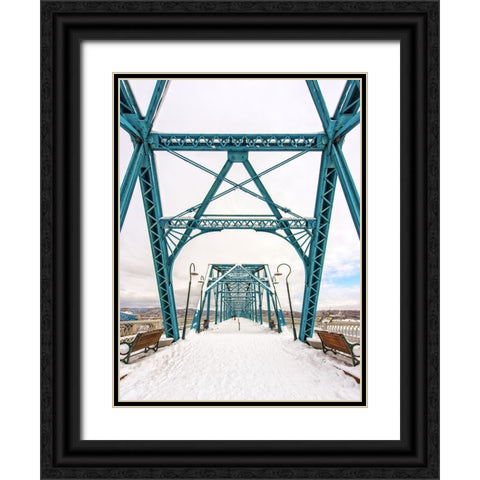 Scenic City 116 Black Ornate Wood Framed Art Print with Double Matting by Lee, Rachel