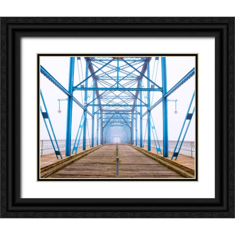 Scenic City 118 Black Ornate Wood Framed Art Print with Double Matting by Lee, Rachel