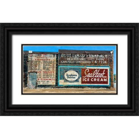 Scenic City 122 Black Ornate Wood Framed Art Print with Double Matting by Lee, Rachel