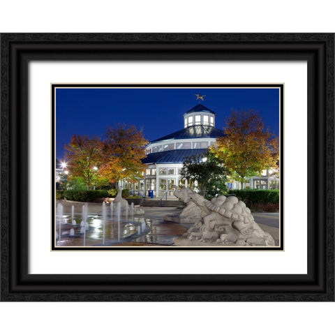 Scenic City 131 Black Ornate Wood Framed Art Print with Double Matting by Lee, Rachel