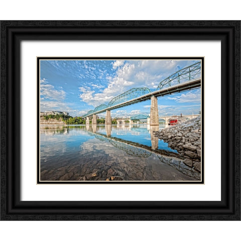 Scenic City 15 Black Ornate Wood Framed Art Print with Double Matting by Lee, Rachel