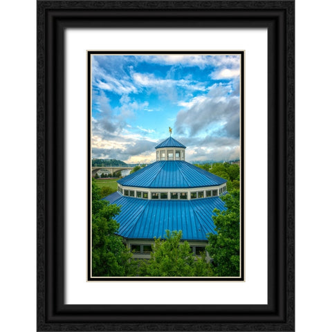 Scenic City 19 Black Ornate Wood Framed Art Print with Double Matting by Lee, Rachel