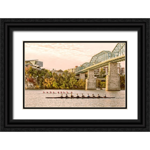 Scenic City 20 Black Ornate Wood Framed Art Print with Double Matting by Lee, Rachel