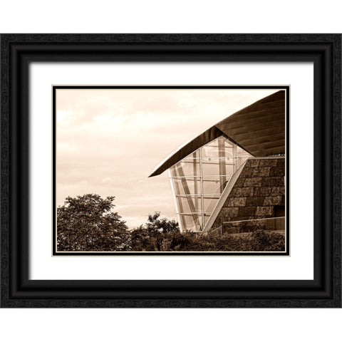 Scenic City 23 Black Ornate Wood Framed Art Print with Double Matting by Lee, Rachel