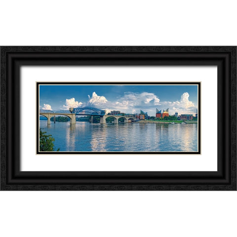 Scenic City 27 Black Ornate Wood Framed Art Print with Double Matting by Lee, Rachel