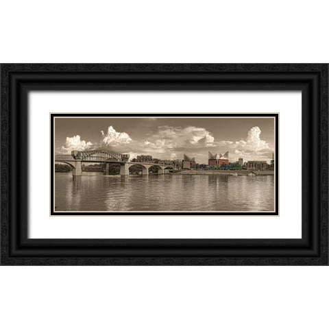 Scenic City 28 Black Ornate Wood Framed Art Print with Double Matting by Lee, Rachel
