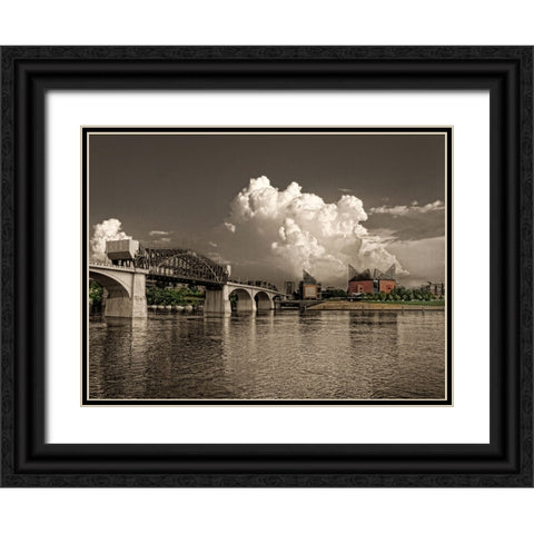Scenic City 29 Black Ornate Wood Framed Art Print with Double Matting by Lee, Rachel