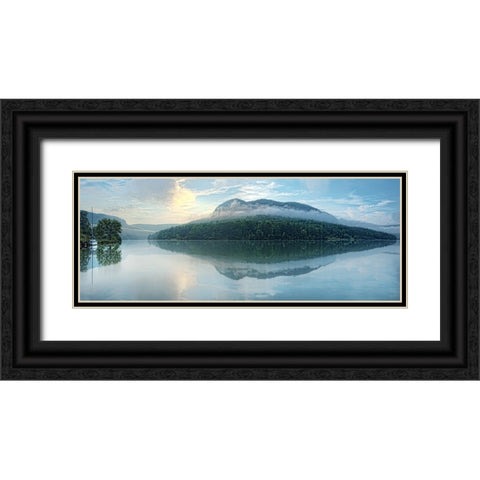 Scenic City 33 Black Ornate Wood Framed Art Print with Double Matting by Lee, Rachel