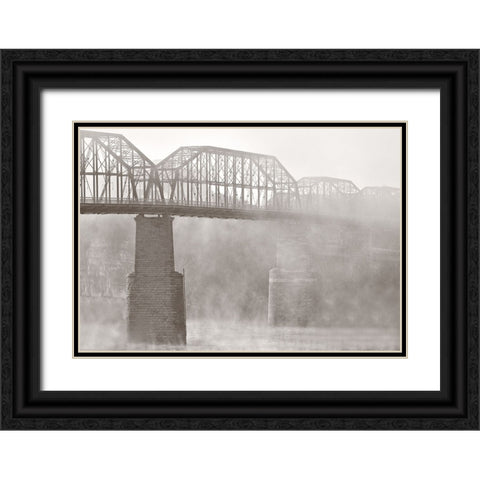 Scenic City 58 Black Ornate Wood Framed Art Print with Double Matting by Lee, Rachel