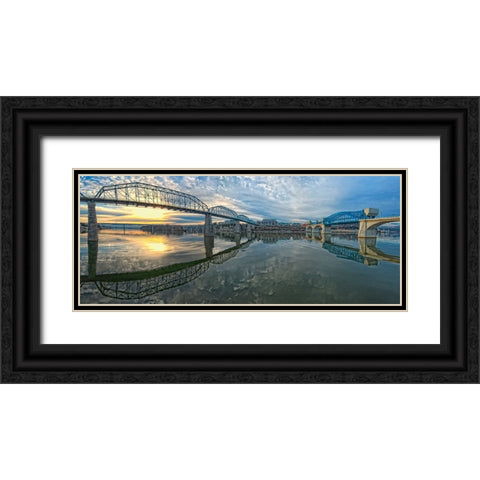 Scenic City 66 Black Ornate Wood Framed Art Print with Double Matting by Lee, Rachel