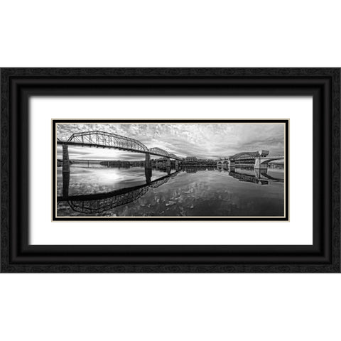 Scenic City 68 Black Ornate Wood Framed Art Print with Double Matting by Lee, Rachel