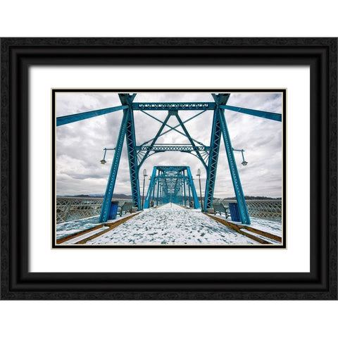 Scenic City 79 Black Ornate Wood Framed Art Print with Double Matting by Lee, Rachel