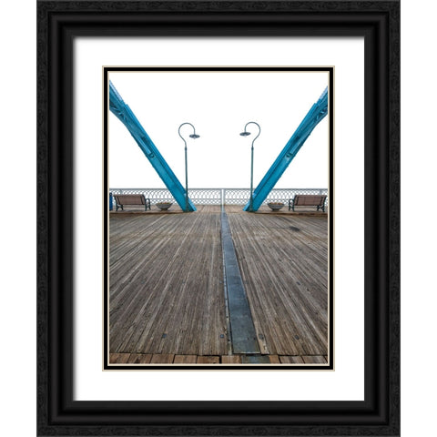 Scenic City 80 Black Ornate Wood Framed Art Print with Double Matting by Lee, Rachel