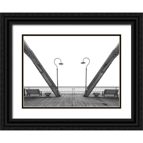 Scenic City 80 BW Horizontal Black Ornate Wood Framed Art Print with Double Matting by Lee, Rachel