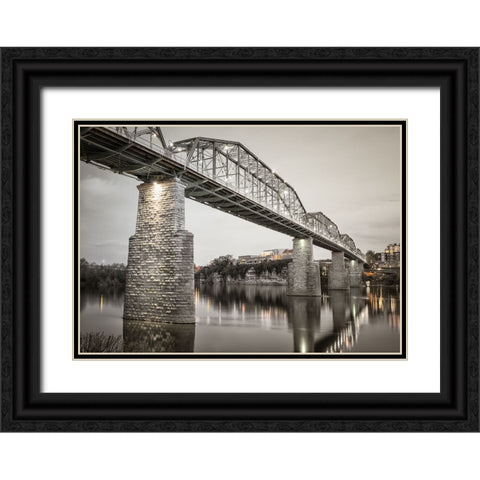 Scenic City 89 Black Ornate Wood Framed Art Print with Double Matting by Lee, Rachel