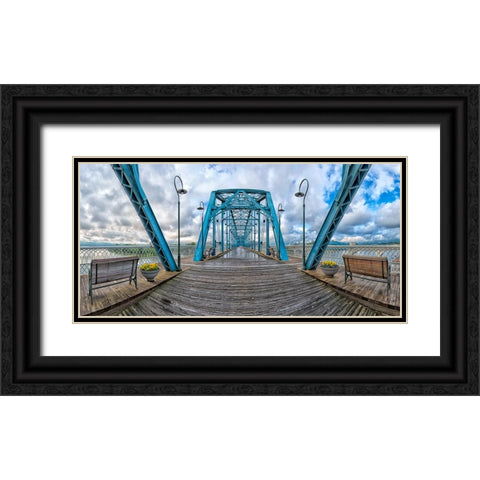 Scenic City 98 Black Ornate Wood Framed Art Print with Double Matting by Lee, Rachel