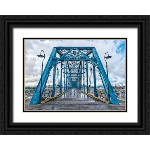 Scenic City 99 Black Ornate Wood Framed Art Print with Double Matting by Lee, Rachel