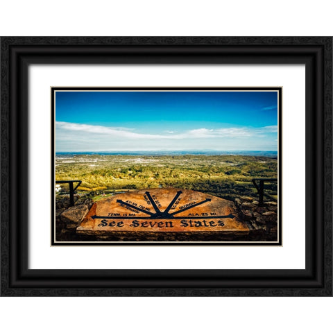 See Seven States Black Ornate Wood Framed Art Print with Double Matting by Lee, Rachel