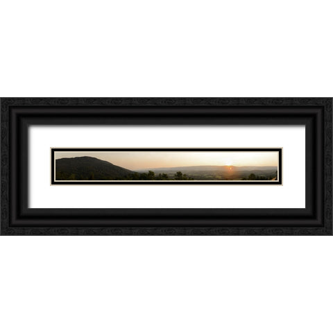 Sequatchie Valley Super Long Pano Black Ornate Wood Framed Art Print with Double Matting by Lee, Rachel