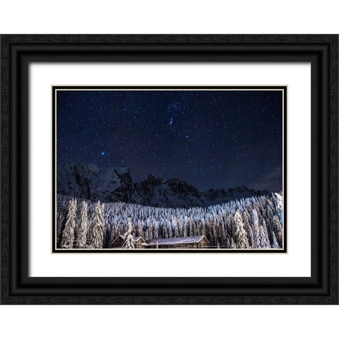 Sky 3 Black Ornate Wood Framed Art Print with Double Matting by Lee, Rachel