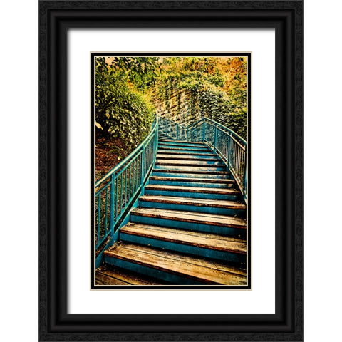 Step Up Textured Black Ornate Wood Framed Art Print with Double Matting by Lee, Rachel