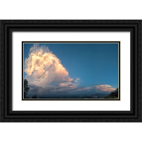 Storm Over Chattanooga Black Ornate Wood Framed Art Print with Double Matting by Lee, Rachel
