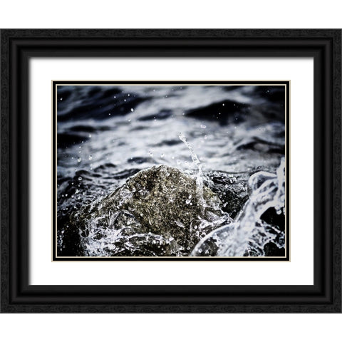 Stream 11 Black Ornate Wood Framed Art Print with Double Matting by Lee, Rachel