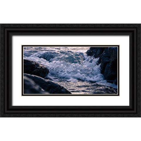 Stream 17 Black Ornate Wood Framed Art Print with Double Matting by Lee, Rachel