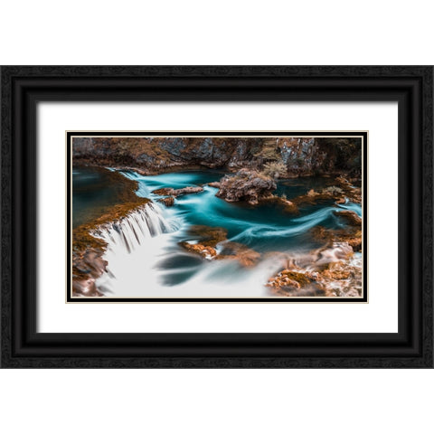 Stream 21 Black Ornate Wood Framed Art Print with Double Matting by Lee, Rachel