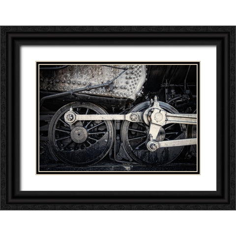 Train Detail 5 Black Ornate Wood Framed Art Print with Double Matting by Lee, Rachel