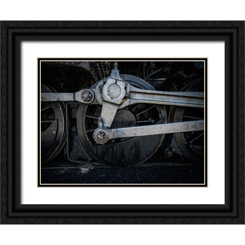 Train Detail 6 Black Ornate Wood Framed Art Print with Double Matting by Lee, Rachel