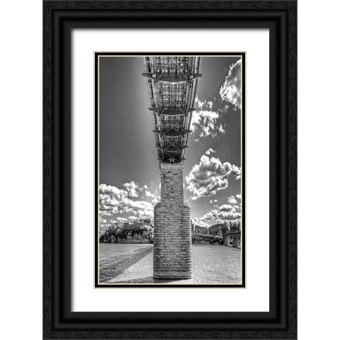 Under Walnut BW Black Ornate Wood Framed Art Print with Double Matting by Lee, Rachel