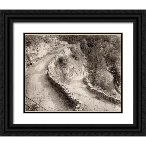 W Road 1900 Black Ornate Wood Framed Art Print with Double Matting by Lee, Rachel