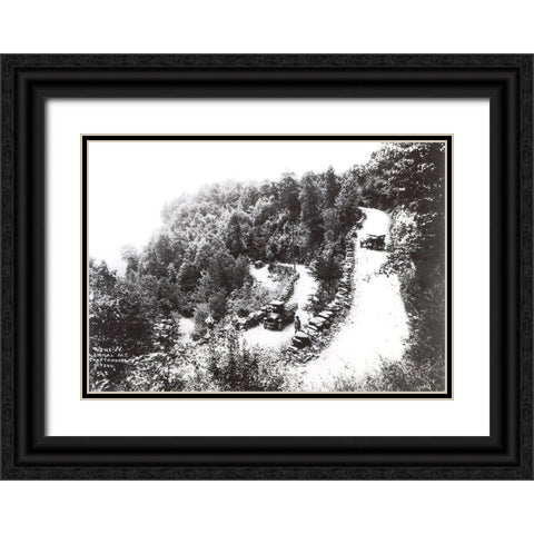 W Road 1920 Black Ornate Wood Framed Art Print with Double Matting by Lee, Rachel