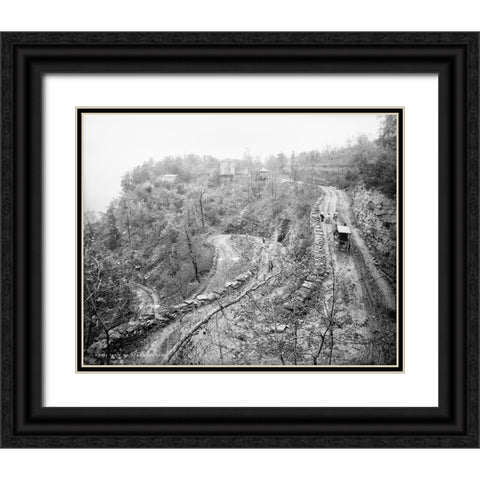 W Road Waldens Ridge 1902 Black Ornate Wood Framed Art Print with Double Matting by Lee, Rachel