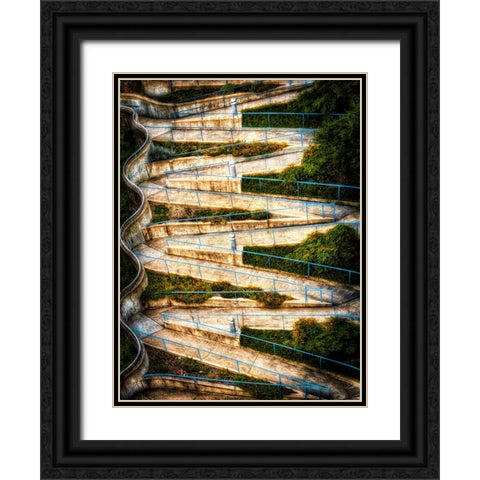Walk My Way Saturation Vignette Black Ornate Wood Framed Art Print with Double Matting by Lee, Rachel