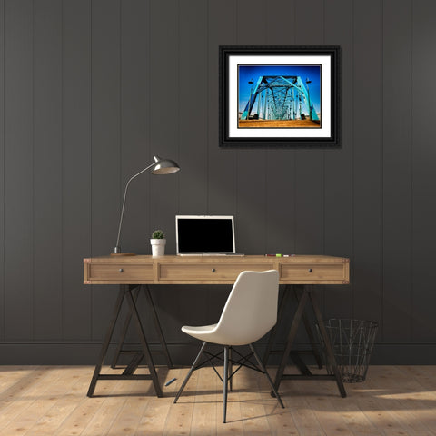 Walnut Floored Black Ornate Wood Framed Art Print with Double Matting by Lee, Rachel