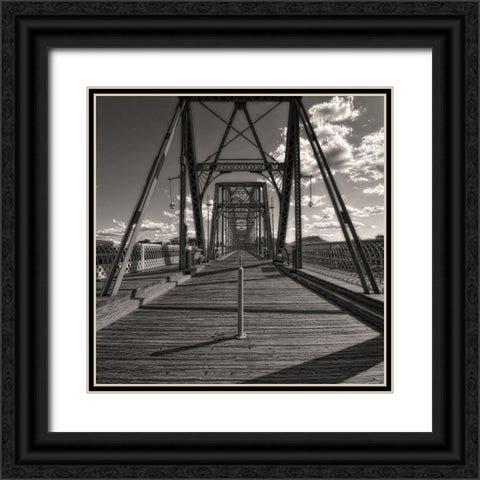 Walnut Walk Glamour BW Black Ornate Wood Framed Art Print with Double Matting by Lee, Rachel