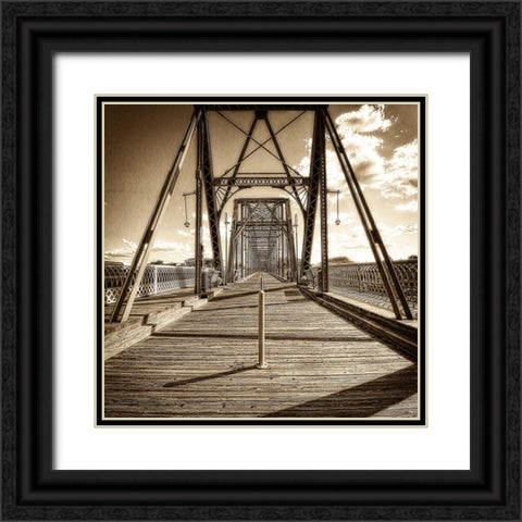 Walnut Walk Sepia Black Ornate Wood Framed Art Print with Double Matting by Lee, Rachel