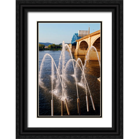 Water Cannons Black Ornate Wood Framed Art Print with Double Matting by Lee, Rachel
