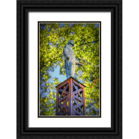 Welcome Guardian Black Ornate Wood Framed Art Print with Double Matting by Lee, Rachel